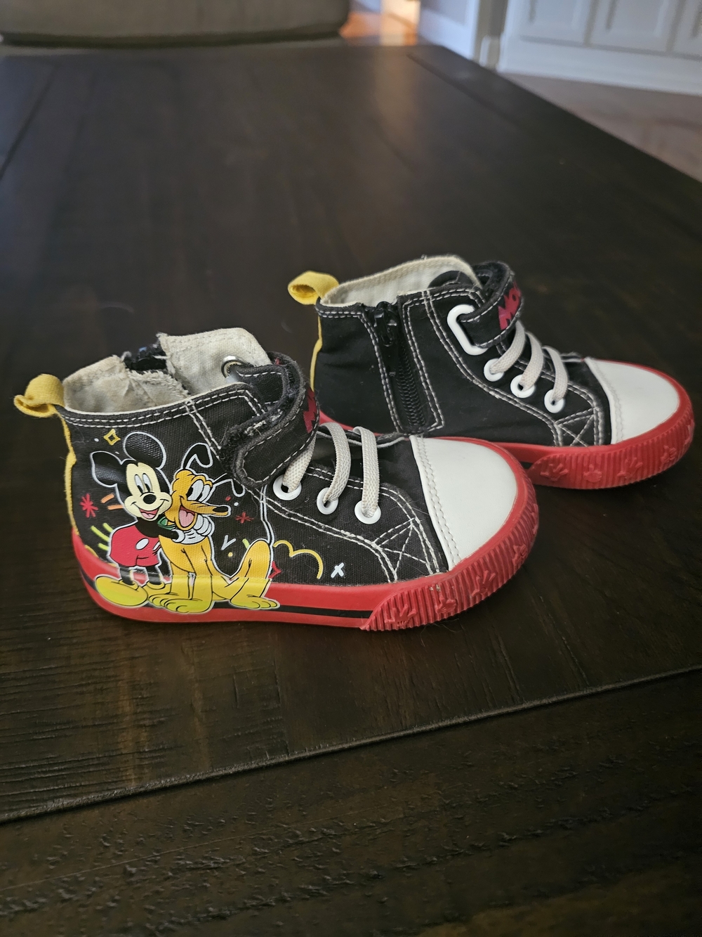 Disney Black, Red & Yellow Mickey Mouse High-Top Sneakers